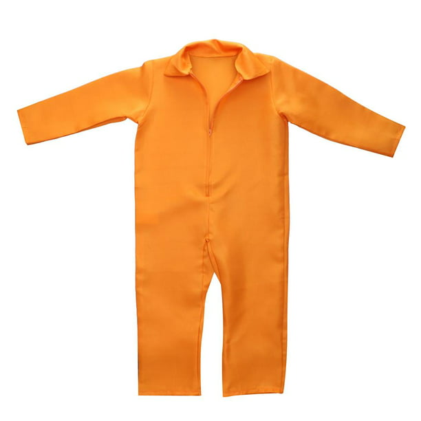 CGMGTSN disfraz de prisionero para adultos, pantalones de prisionero naranja,  Mono de Jailbird, disfraz de prisionero naranja para Halloween, disfraces  de prisión para niños