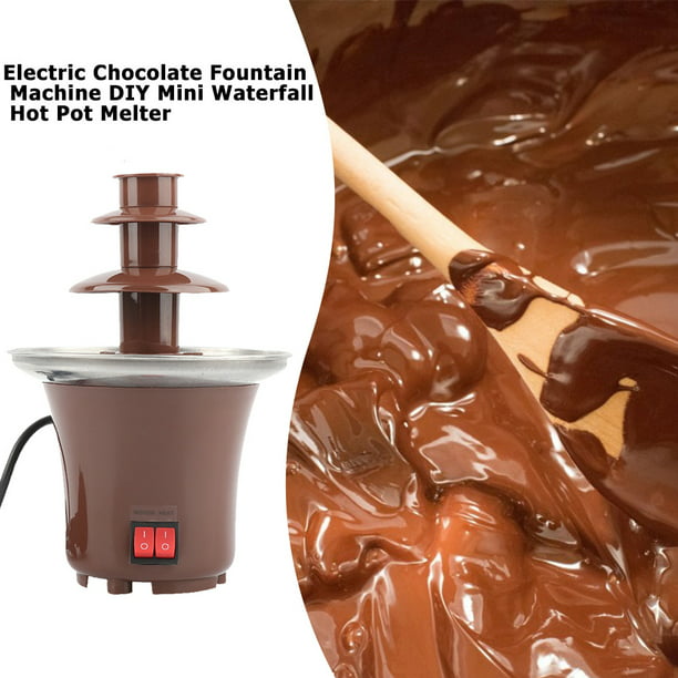 Mini fuente de chocolate Máquina de hotpot de cascada de fondue de  calentamiento de fusión de chocolate Likrtyny Para estrenar