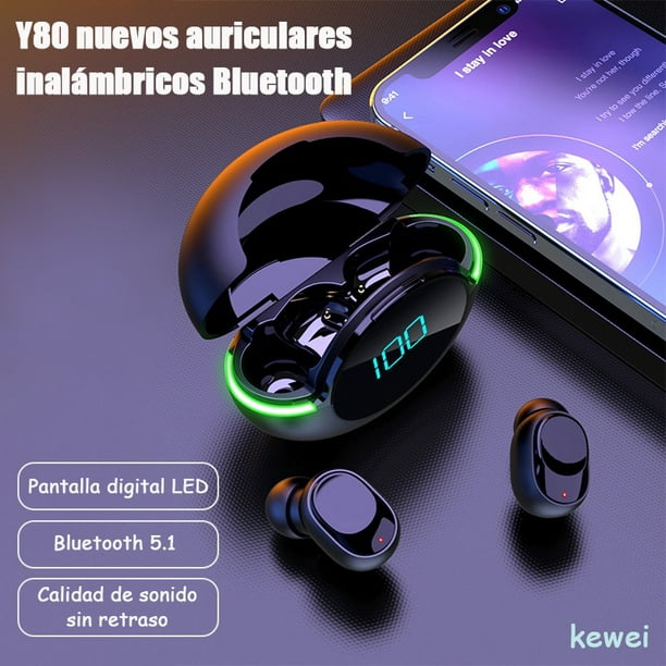 Auriculares inalámbricos Bluetooth 5.1 True Wireless con micrófono,  auriculares inalámbricos con cancelación de ruido, auriculares más pequeños  para