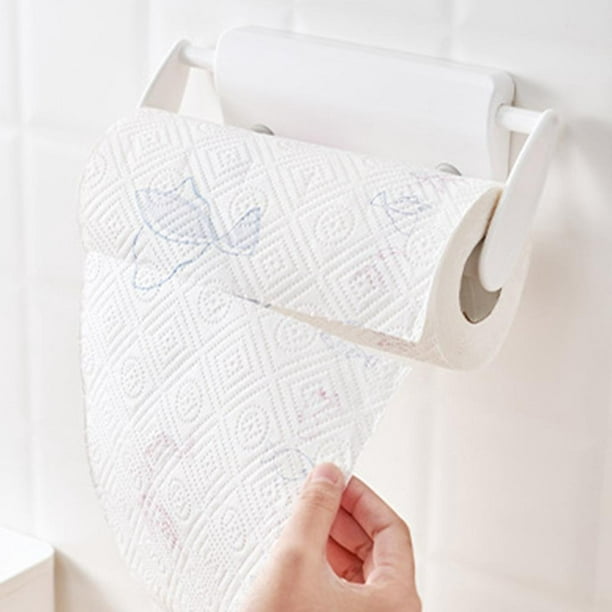 Soporte de papel de cocina Soporte de toalla de papel Organización de cocina  de autopega Dispensador de pared de papel higiénico para tocador Cocina  Baoblaze titulares de papel