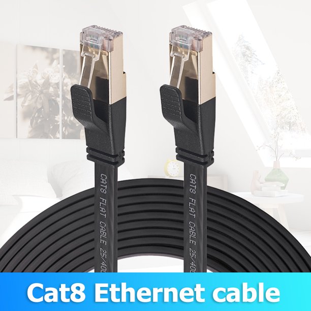 Comprar Vention-Cable Ethernet Cat8 SFTP de 40Gbps, Cable de red RJ45 de  supervelocidad, conector chapado en oro para módem enrutador