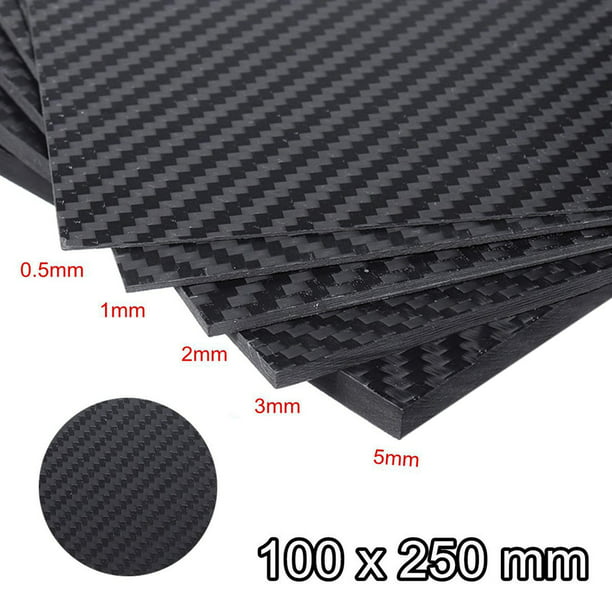 Placa de fibra de carbono de para DIY marco de construcción 3 mm Sunnimix  hoja de fibra de carbono