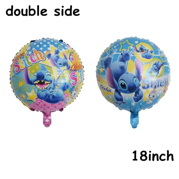 Decoración de fiesta de cumpleaños de Disney Stitch, vajilla de papel,  taza, plato, servilleta, mantel, globo para niños, suministros de decoración  para Baby Shower, nuevo
