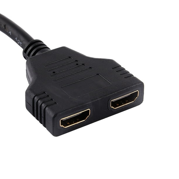 Cable HDMI 1080P macho a doble HDMI hembra, adaptador divisor de 1 a 2 vías  HDMI interfaz multimedia para HDMI HD, LED, LCD, TV : :  Electrónicos