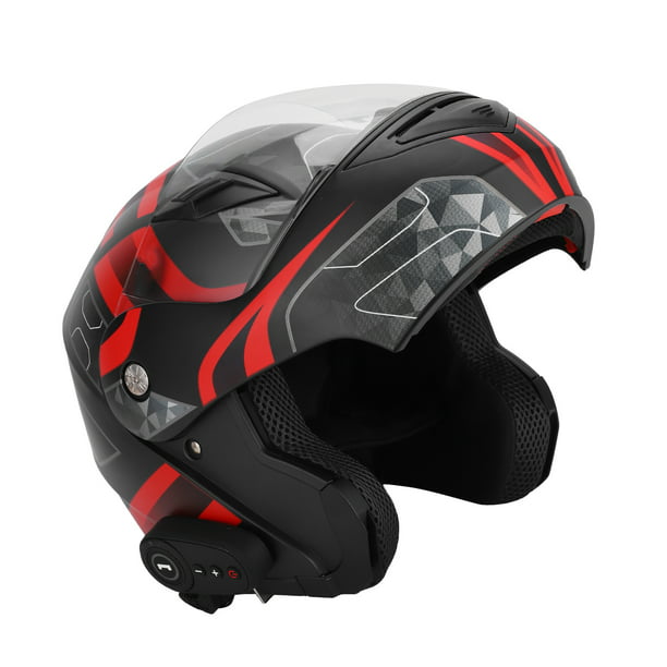  Casco integral con Bluetooth, cascos de motocicleta integrados  con doble viseras, cascos de cara completa, aprobados por DOT para motos,  scooter, Bobber Chopper Cruiser Racing Cap H, XL = 61 ~
