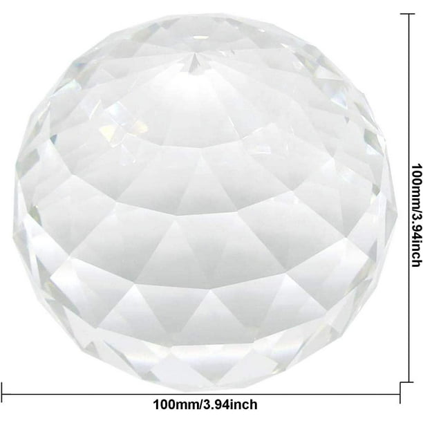 Petrichor Bola de cristal transparente para pendurar, prismas de