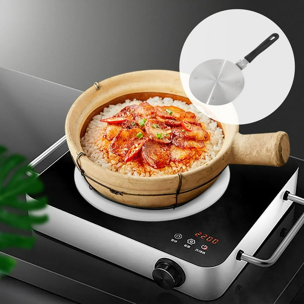 Adaptador de cocina de inducción de acero inoxidable de 2 piezas para  cafetera S para doméstico Soledad placa difusora de calor