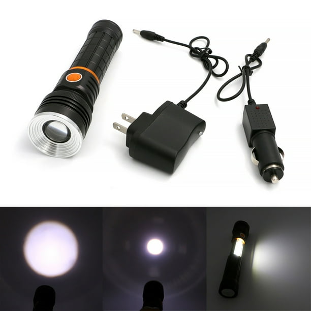 Linterna de 1 LED 270 lm con luz de emergencia, recargable