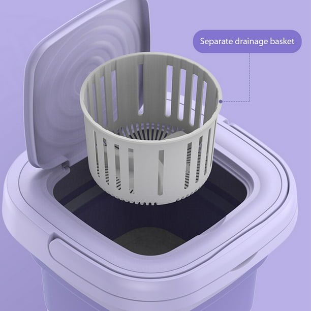 Lavadora portátil de 8 l con secador de centrifugado Lavadora automática  Mini (púrpura UE) Likrtyny Libre de BPA