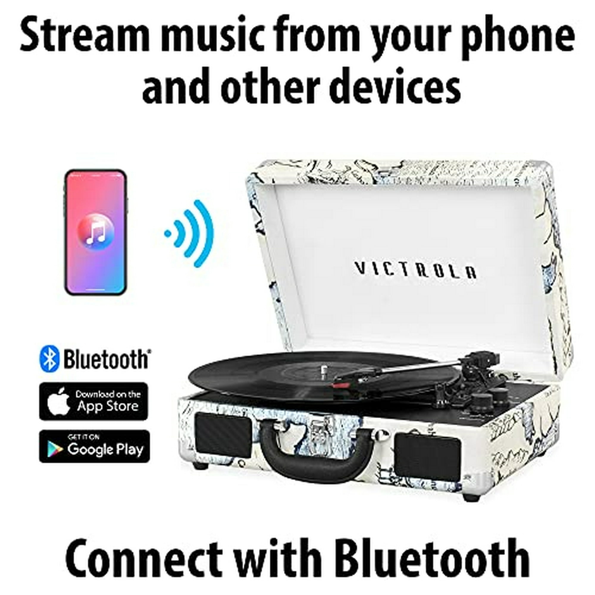 Tocadiscos de Vinil Bluetooth con Altavoces Incorporados Sonido mejora