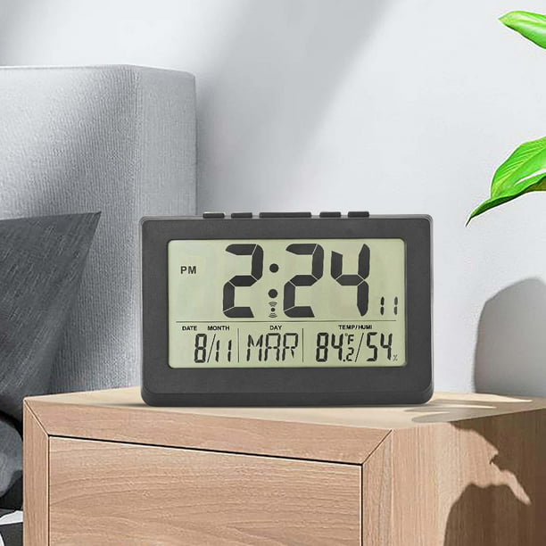 Reloj digital multifuncional, hora, semana, fecha, LCD, , Snooze, relojes  de mesa para decoración de dormitorio, restaurante, regalo, Colco Reloj  digital