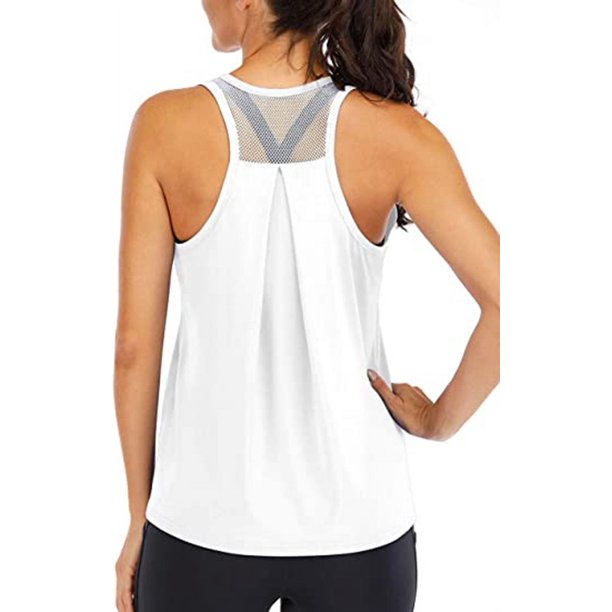 Camisetas sin mangas para mujer, con espalda cruzada, ropa de  entrenamiento, malla para yoga, ejercicio, gimnasio, correr, camisetas sin  mangas