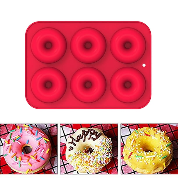 Molde donuts /donas Silicona 6 cavidades pequeñas