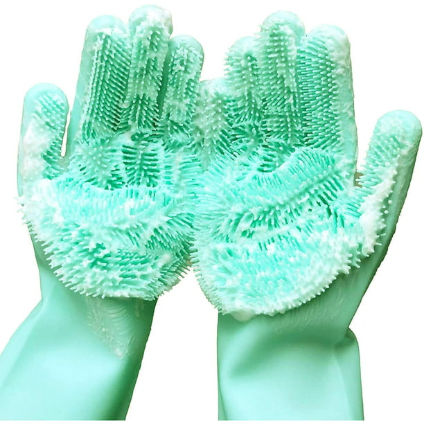 Guantes de de limpieza, guantes para lavar platos, cepillo de limpieza reutilizable de silic Sincero Hogar | Walmart en línea