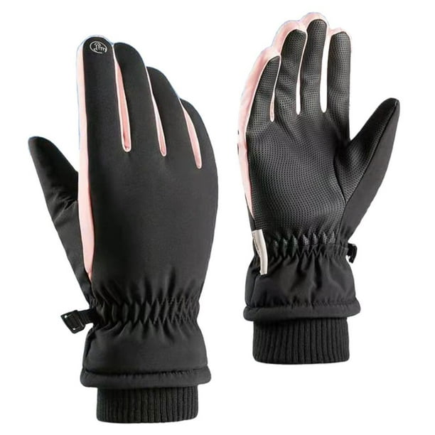 2 pares de guantes de esquí de invierno para mujer impermeables