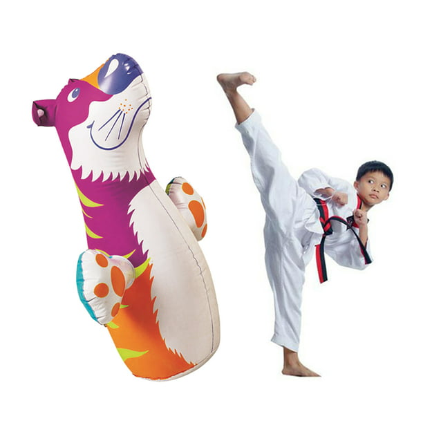 Saco de boxeo para niños, inflable, independiente, juego de fitness para  niños, para practicar karate, taekwondo, MMA para niños y adultos.