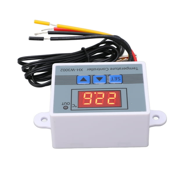 Controlador de temperatura digital Termostato Calefacción Interruptor de  enfriamiento con sonda impermeable 10A 110-220V 1500W