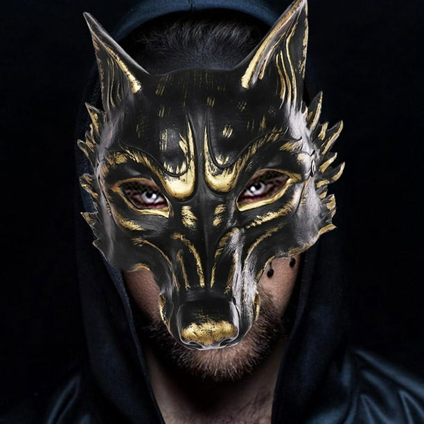 Máscara , máscara de animal para adulto, máscara de hombre aterrador para  festival, disfraz de Hallo Macarena Cubierta de lobo