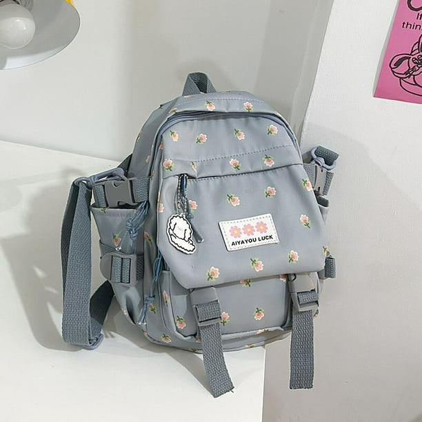 Mochila pequeña de nailon para mujer y niña, bolso escolar impermeable,  informal, japonés, a la moda Fivean unisex