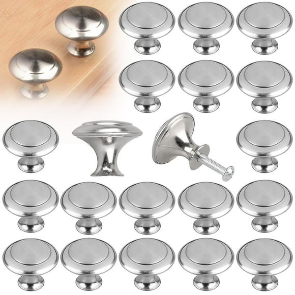 4020 piezas perillas pesadas para gabinetes de cocina perillas de gabinete de níquel cepillado perillas de puertas de armario hardware de cocina perillas redondas para baño drawyyc