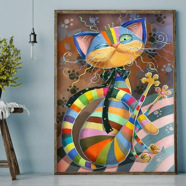 Comprar 5D diamante pintura gato DIY diamante pintura animal