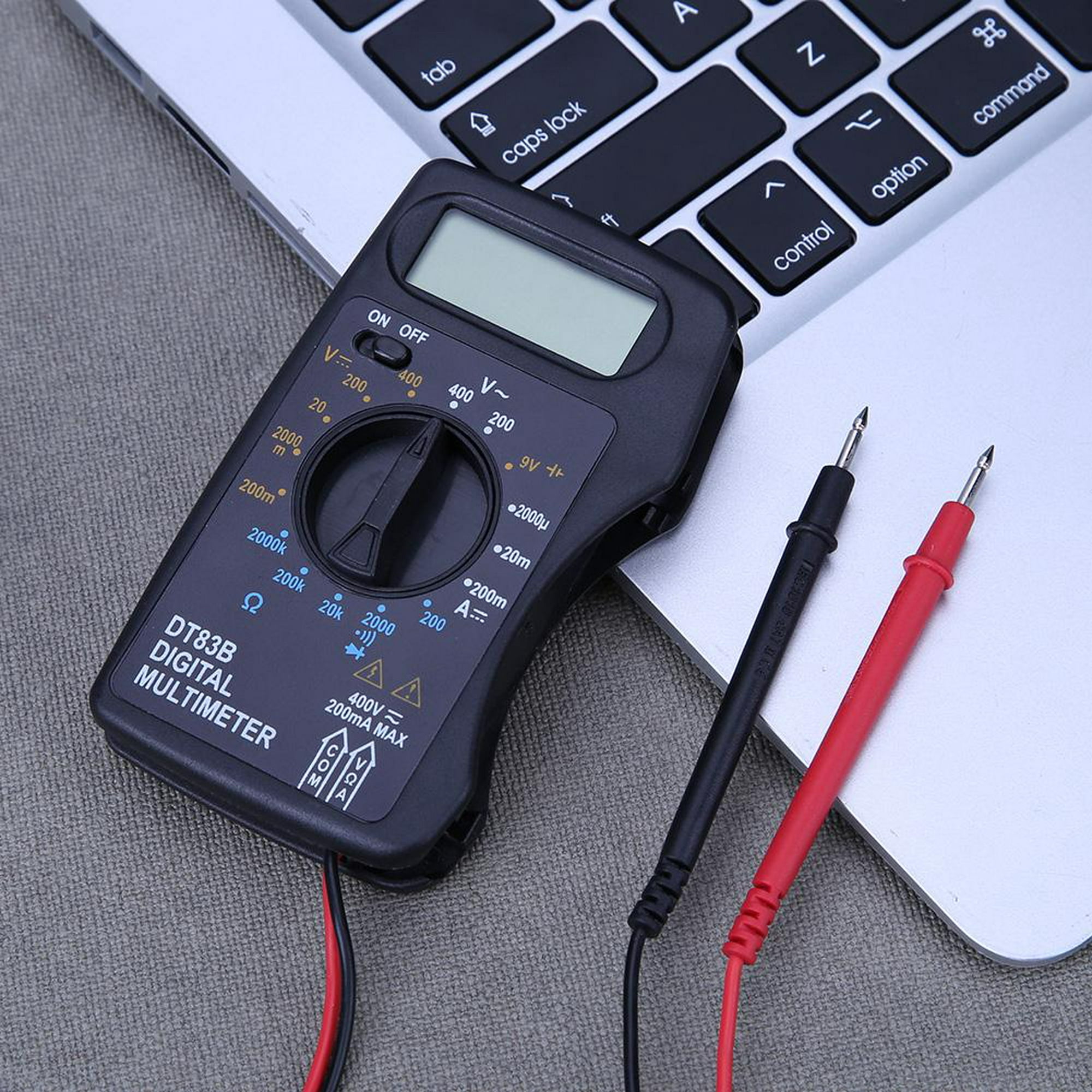 Probador de multímetro digital profesional amperímetro voltímetro probador  herramienta de electricista Negro Baoblaze Probador de multímetro digital