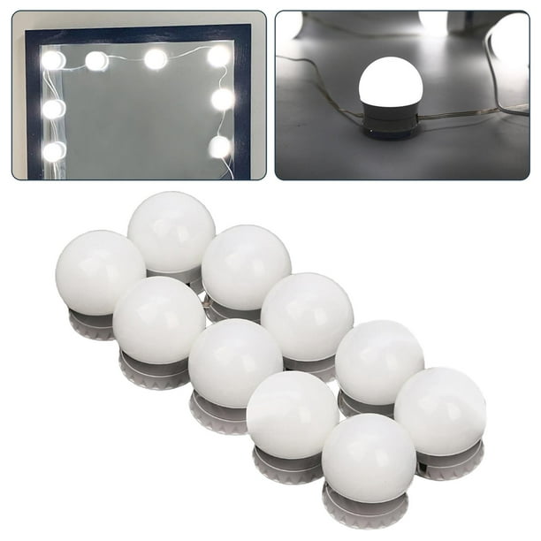 6/10/14 Bombillas DIY Maquillaje de pared Luces de espejo tirarere de espejo  LED Luces de decoración de espejo de tocador Luces de espejo de tocador, 14  cabezas Macarena luces de espejo de