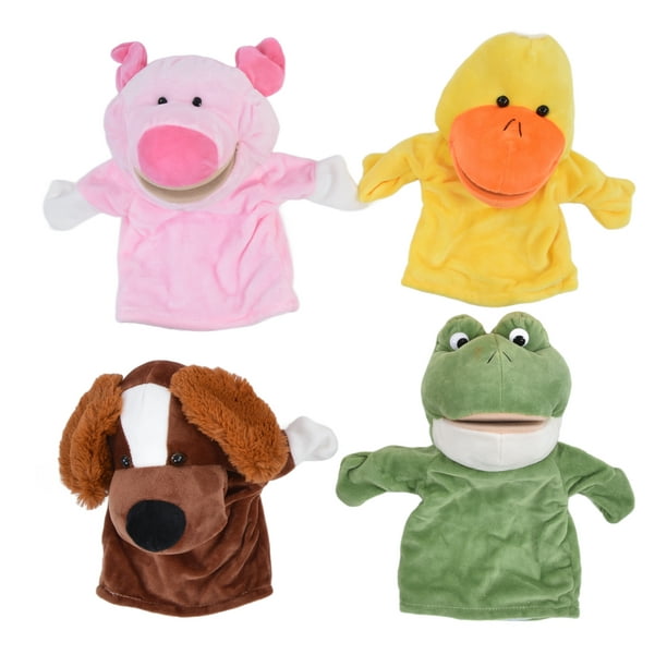 Marionetas de mano de ardilla y oveja, 2 piezas de juguetes de animales de  látex, marionetas realistas, regalo para niños