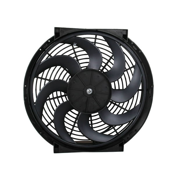 12 Universal Radiador Ventilador de Refrigeración 12V 80W Intercooler  Eléctrico Ventilador Coche Motor Ventiladores+Kit de montaje (negro)