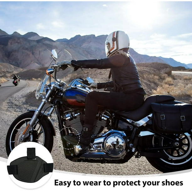 Protector de Zapatos negros para motocicleta cambio de marchas