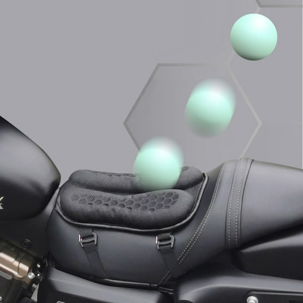  Cojín de asiento de gel para motocicleta, cojín de asiento de  gel para motocicleta, absorción de impactos, alivio de presión, almohadilla  de asiento transpirable : Automotriz