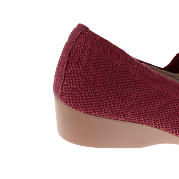 Zapato Auro confort con tacón de puente y diseño bordado 25.5 Dorothy Gaynor Zapato color vino confort con tacón de puente y diseño bordado 25.5 | Walmart en línea