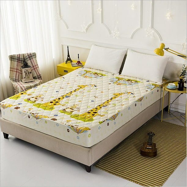 Funda de colchón impermeable, Protector de colchón elástico, Sábana  estampada para cama doble, tamaño Queen y