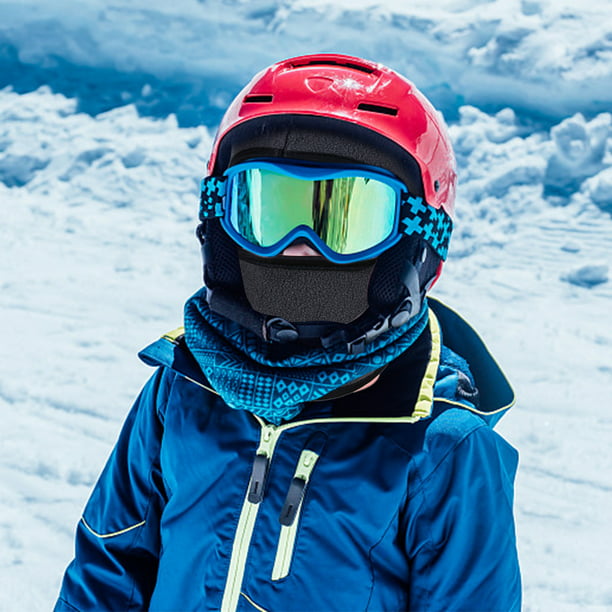 Gorro de pasamontañas para niños, máscara de esquí de cara completa de  invierno, polar a prueba de viento