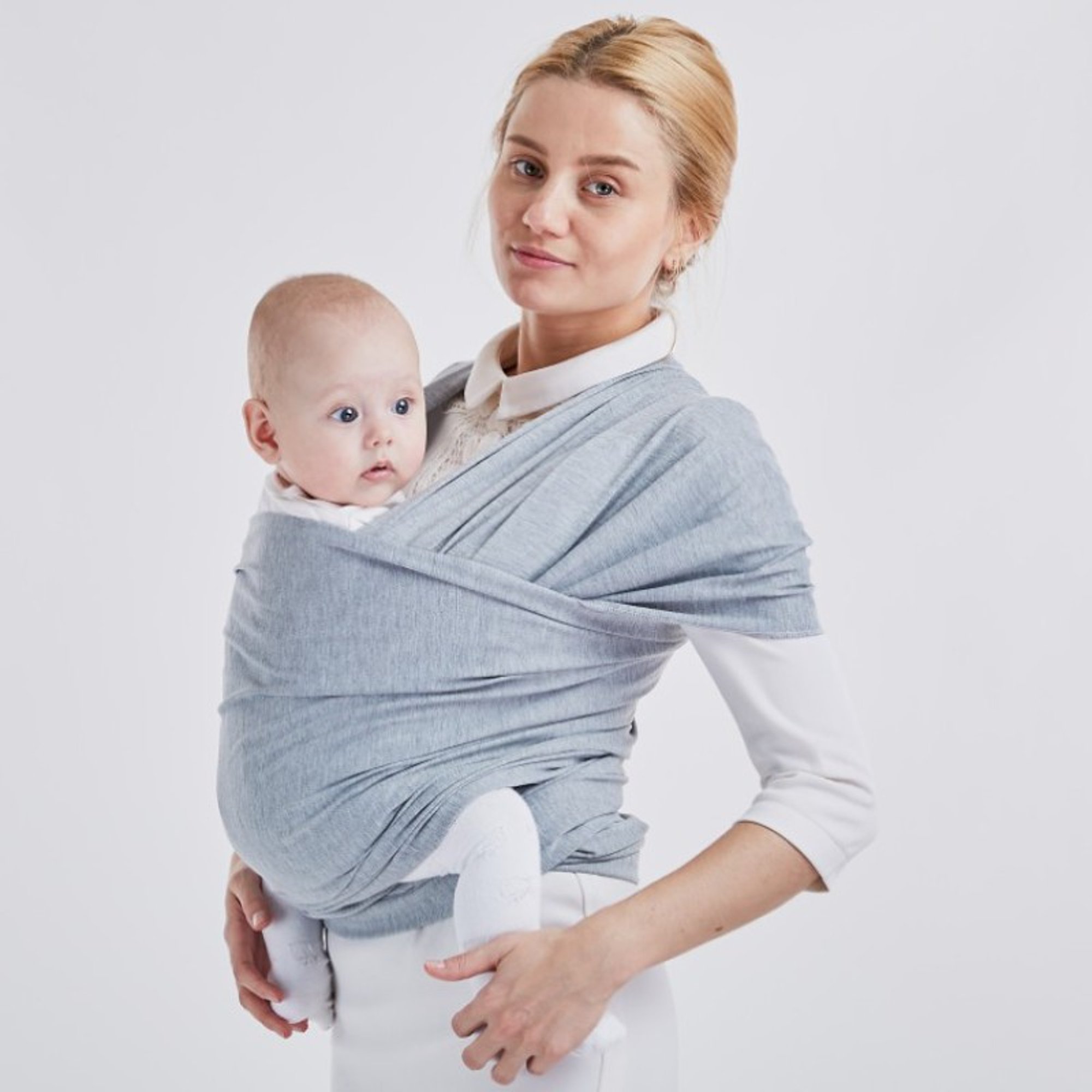 Sleepy Wrap Portabebés para recién nacidos a niños pequeños - Portabebés  manos libres - Envoltura elástica para bebés - Portabebés ergonómico 