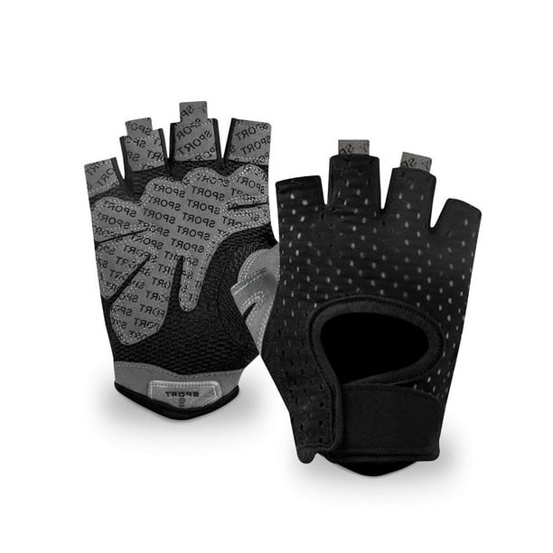 Guantes Gym Deporte Gimnasio Mujer Hombre Crossfit Negro L