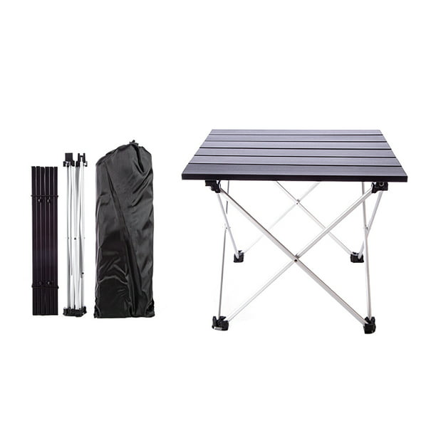 Mesa plegable para exteriores, mesa de camping de aluminio compacto y  ligero con Labymos Mesa de aluminio