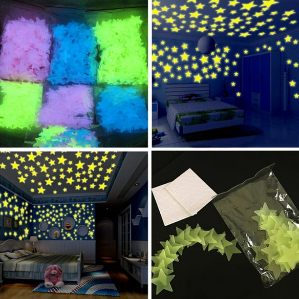 Pegatinas de estrellas luminosas 3D para decoración del hogar