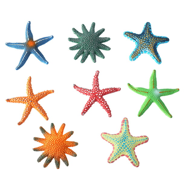 Juego de 8 piezas de buceo Estrellas de mar de juguete colorido grande  estrella de mar conjunto de verano natación buceo juguetes conjunto de tiro  de