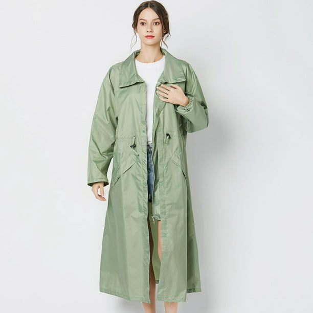 Capa de lluvia de moda Impermeable al aire libre Mujeres Hombres  Chubasquero Poncho largo - Verde XL Yuyangstore impermeables con capucha  para mujer