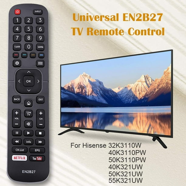 Control Remoto Mando a distancia universal EN2B27 TV para Hisense 32K3110W  40K3110PW 50K3110PW Ndcxsfigh Nuevos Originales