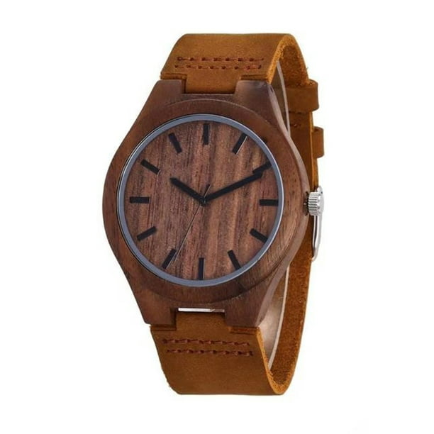  Lovejewelry Relojes de madera personalizados para hombre, con  foto grabada, relojes de madera natural con relojes de pulsera ajustables  para hombres, novio, regalo personalizado para el día del padre, Estilo 1