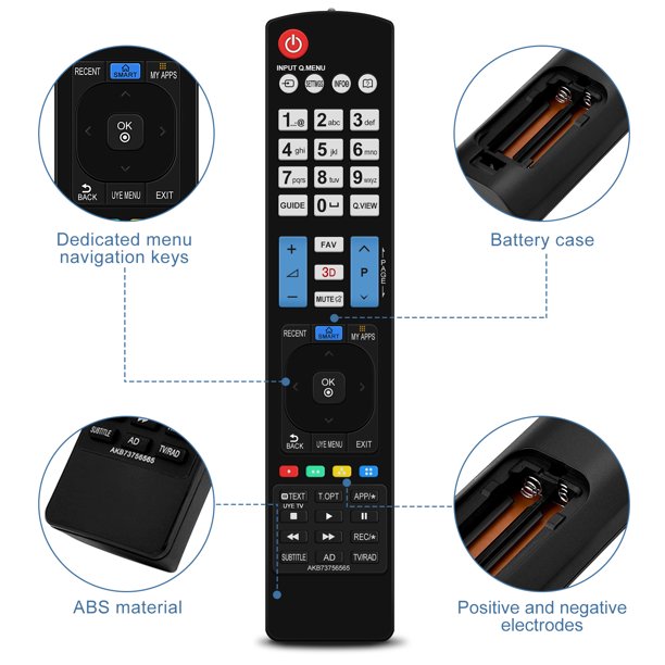 Mando a distancia universal para LG, Smart TV Control remoto reemplazo para  LG Smart LED LCD Digital TV