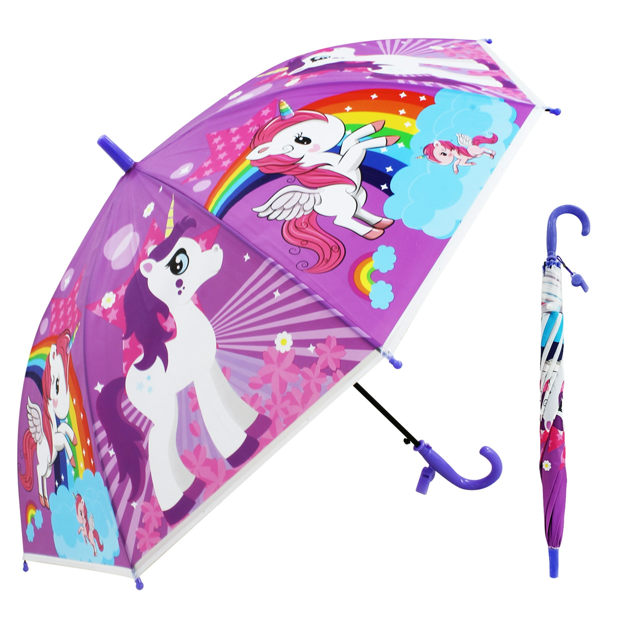 Sombrilla paraguas infantil unicornio niño o niña morado