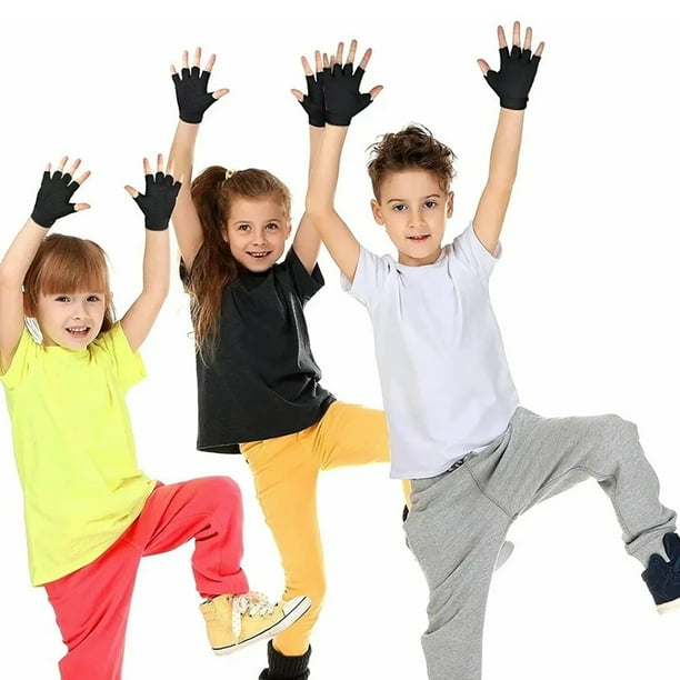 Guantes deportivos para niños guantes negros de medio dedo para niños para  caminar ANGGREK Otros