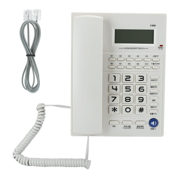 Teléfono con cable, teléfono fijo doméstico KXT504 Teléfono con