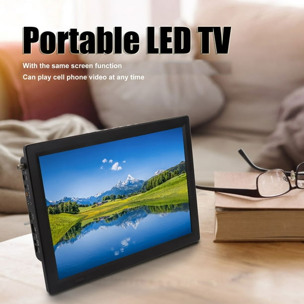 TV digital portátil de 14 pulgadas multifunción misma pantalla HD 1080P  Video TV digital LED portátil Enchufe estadounidense 100-240V