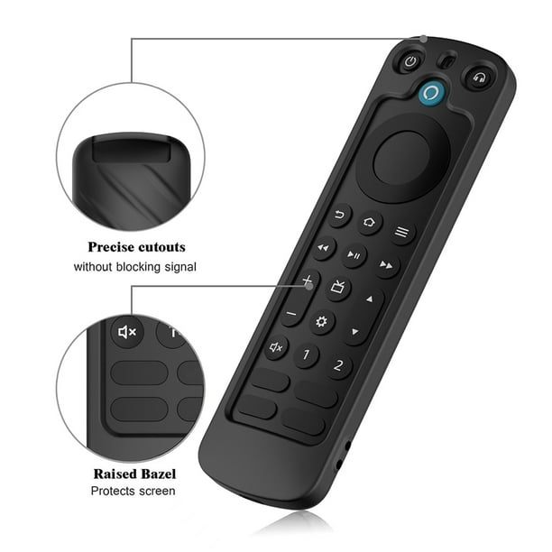 Fundas protectoras de silicona para mando a distancia funda protectora de  Kuymtek repuesto para mando a distancia de TV para  Alexa Voice  Remote Pro