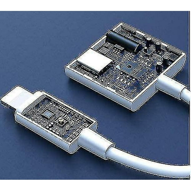 Convertidor compatible con adaptador de auriculares iPhone compatible con  Lightning doble a conector de audio y cargador divisor de carga de
