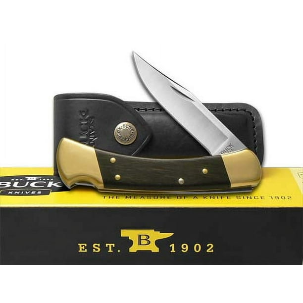 Buck 110 We The People Ebony Wood Folding Hunter 1/500 420HC Stainless  Pocket Knife BK110WETPE 